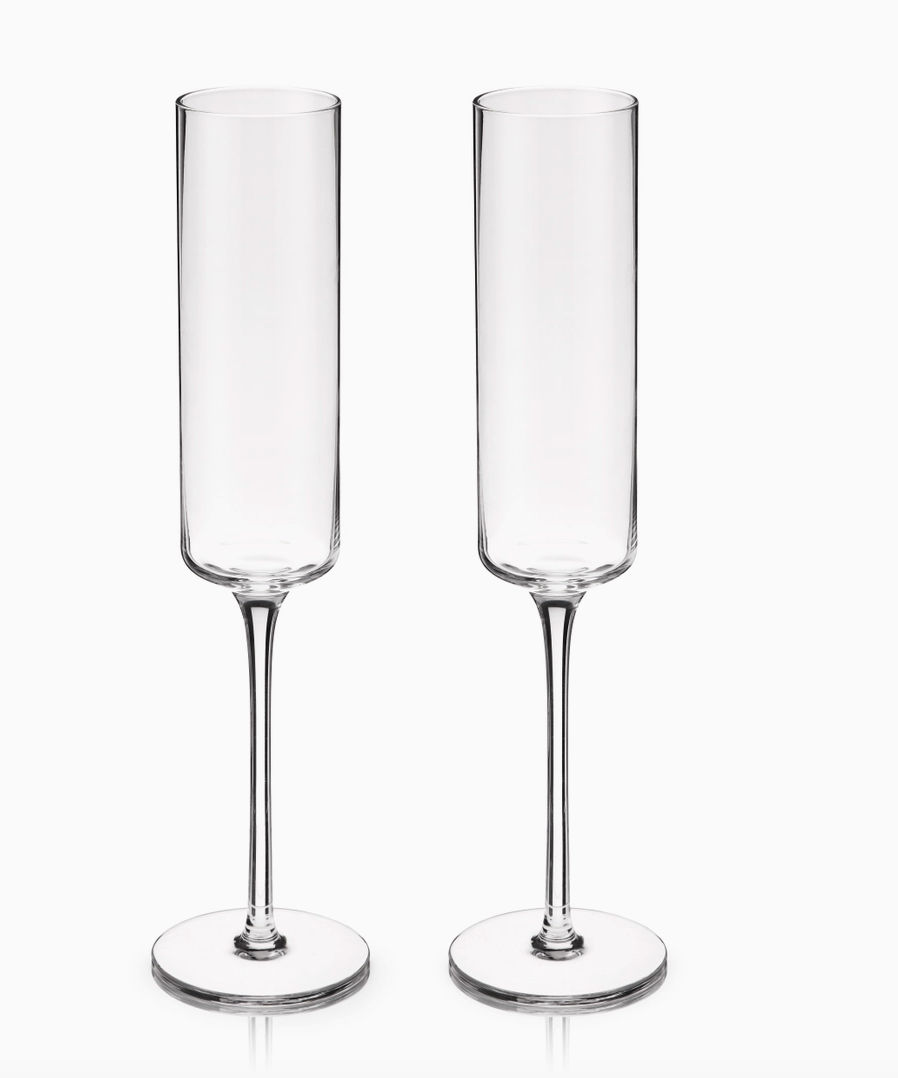Laurel Champagne Flutes