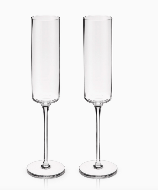 Laurel Champagne Flutes