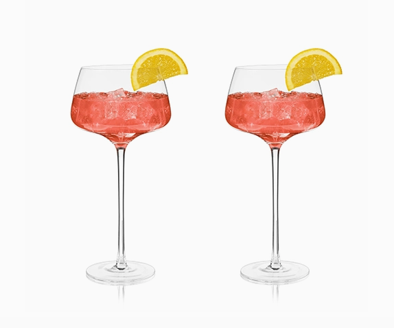 Angled Crystal Amaro Spritz Glasses (Set of 2)
