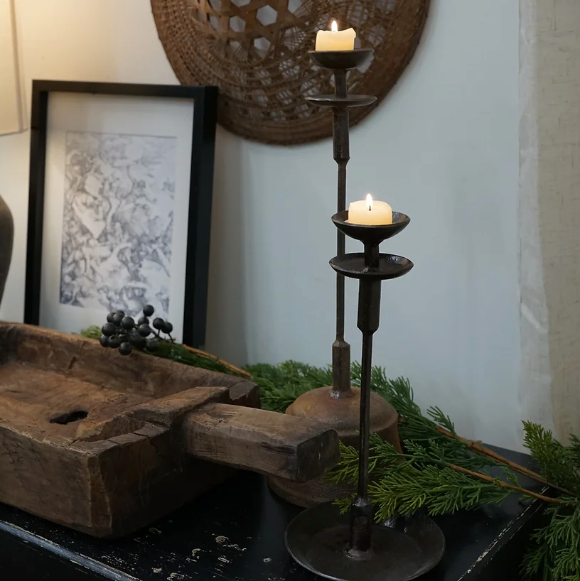 Nera Vintage Candle Stick Holders (Set of 2)