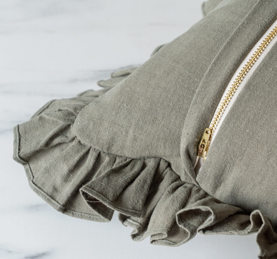 Sage Ruffle Pillow