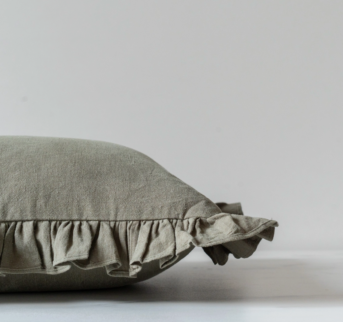 Sage Ruffle Pillow