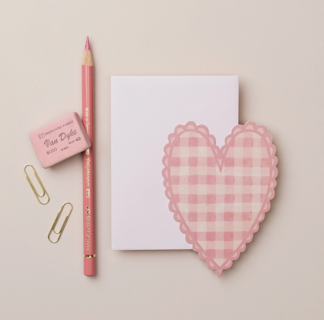 Pink Heart Mini Card