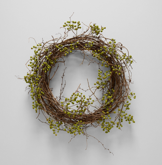 Ecofaux Green Ilex Berry Wreath