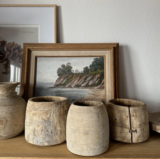 Antique Wooden Honey Pot